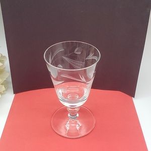 Vintage PCZ1 by PRICE Etch Plant Design Crystal Wine Glass